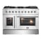 Forno Galiano 48In. Freestanding French Door Gas Range FFSGS6444-48 - alternate 1